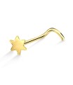 Star Silver Curved Nose Stud NSKB-98